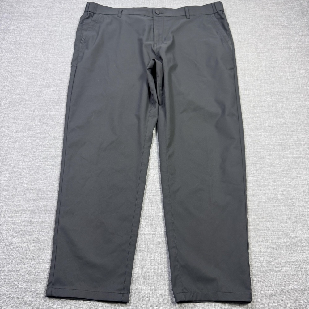Jack Archer Chino Pants Mens 38x28 Gray Polyester Performance Flat Front Pockets